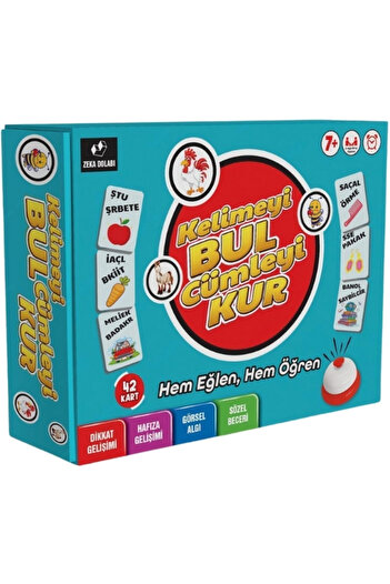 ZEKA DOLABI Find the Word Form the Sentence (Box Game - Word - Sentence - Toy)