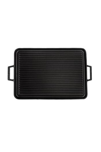 Lava 29x44 Cm Reversible Cast Rectangular Grill Pan - Iron Solid, Double Handle Size