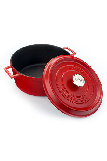 Lava Cast Round Pot Cast Iron Solid Handle Spring Series Diameter(Ø)28cm