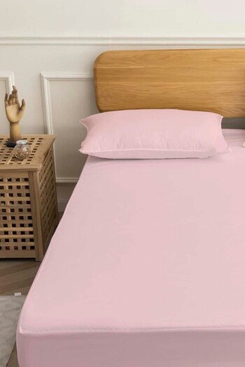 Rivaİstanbul Powder Pink Cotton Double Elastic Sheet 160X200
