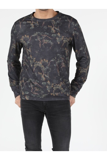 Colin's Regular Fit Men's Green Sweatshirt