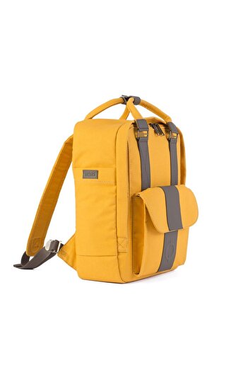 Nors Yellow Macbook Canvas Fabric Backpack 15 Inch