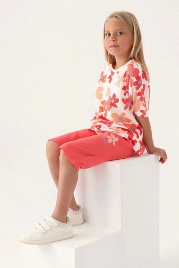 Rolypoly Pink Daisy Girl's Capri Set