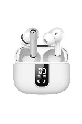 IMA TREND Wireless Bluetooth Headphones CY-40, ANC, ENC, 45h Battery Life, Touch Control, IPX5, White