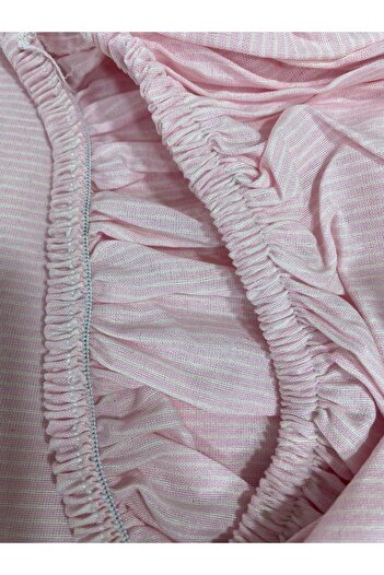 CANDAN ÇEYİZ Natural Pink Duvet Cover Set with Double Sheets and Elastic