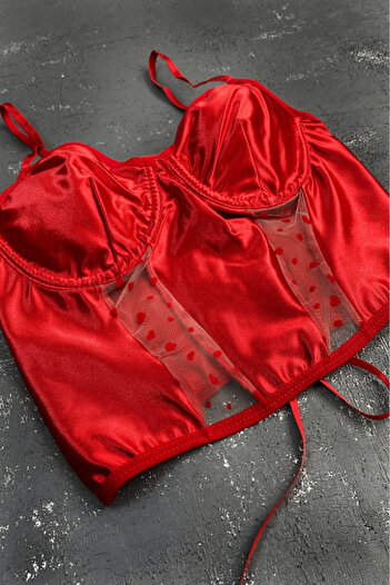Gece İncisi Heart Corset Set
