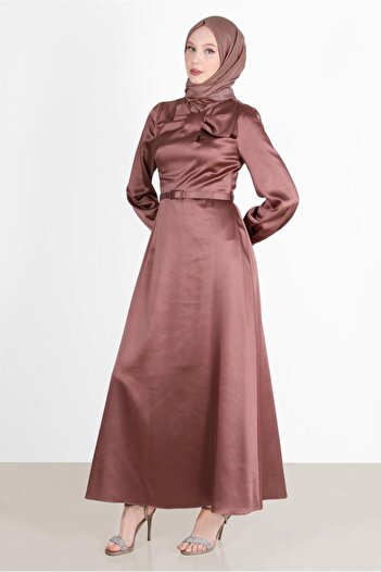 Alvina Belted Bow Detailed Dress 42532