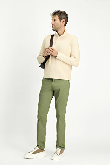 Kiğılı Regular Fit Lycra Canvas / Chino Pants