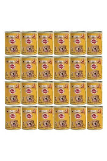 Pedigree Tavuklu Konserve Köpek Yaş Mama 400 gr 24x