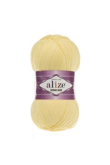 Alize Cotton Gold 187 Світло-жовтий бавовняний нитка для ручного в'язання - 5 штук