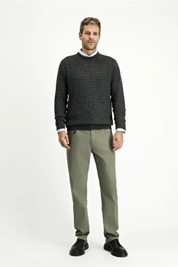 Kiğılı Relaxed Fit Comfortable Cut Lycra Canvas / Chino Pants