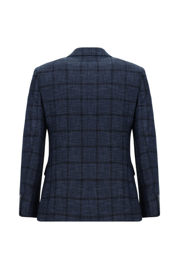 Abdullah Kiğılı Slim Fit Slim Fit Plaid Jacket