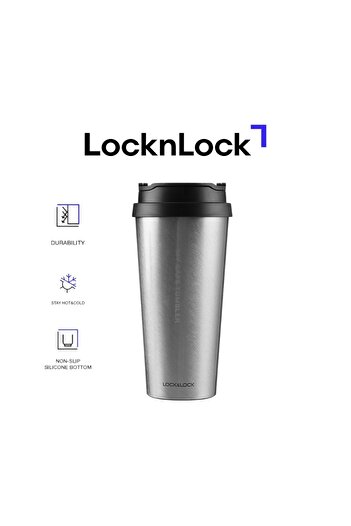 locknlock 540ml Clip Tumbler in Silver