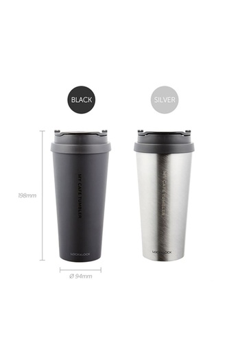 locknlock 540ml Clip Tumbler in Silver