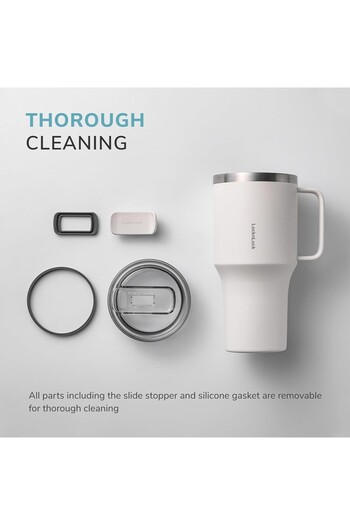 locknlock Metro Mug King Hot and Cold Beverages 820ml Grey
