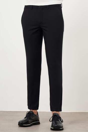 Morven Men's Black Summer Cotton Side Pocket Slim Fit Chino Pants