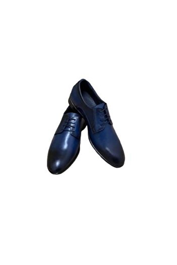 Elegant Shoes For Men, Genuine Leather, Blue, Size 40