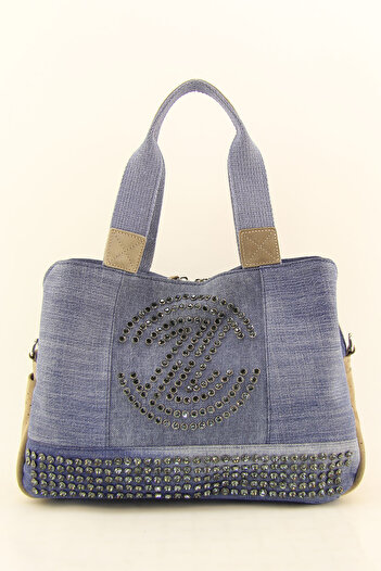 HNB Women's Mink Casual Retro Denim Multi-Eye Shoulder Bag