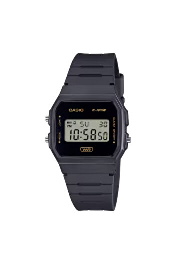 Casio CASIO Unisex's Digital Black Dial Watch - F-91WB-8ADF
