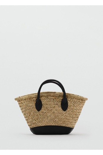 MANGO Woman Small Size Natural Fiber Straw Bag