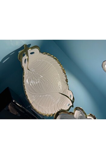 hediye Esterhomedecor Porcelain Presentation Plate 38*28*6cm Presentation Plate