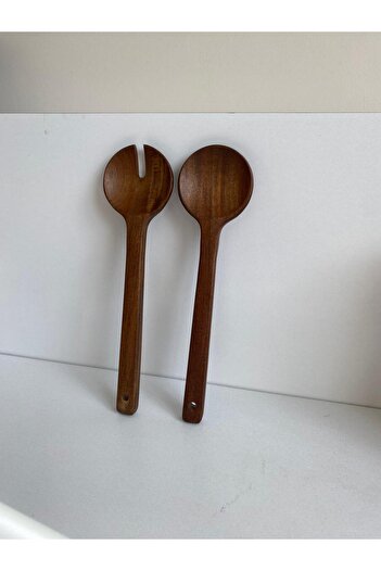 LEONEV Set of 2 Acacia Salad Serving Spoons