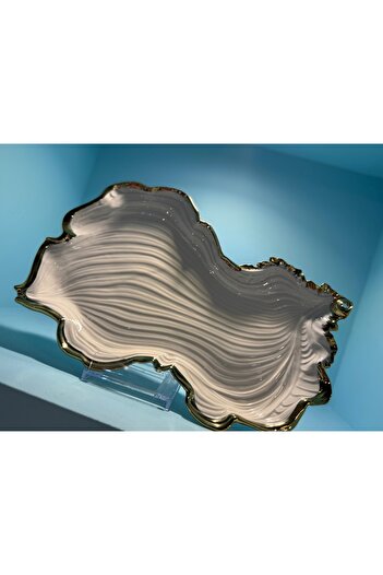 hediye Esterhomedecor Porcelain Presentation Plate 39*27*3cm Presentation Plate
