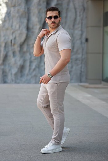JANES Men's Ottoman Fabric Trousers Shirt Set