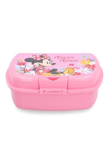 Generic STOR Urban Minnie Mouse Themed BPA-Free Rectangular Plastic Sandwich Box Pink