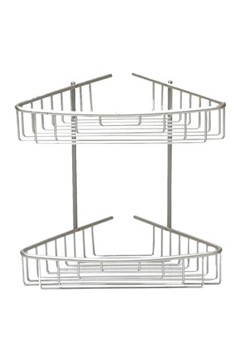 Generic Primanova 2 Tier Paloma Aluminium SpSaving Anti Corrosive Corner Shower Caddy Silver