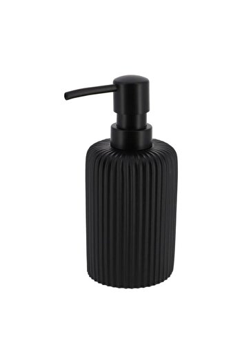 Generic Tendance Elegant Design Polyresin Round Soap Dispenser Matte Black 230ml 62103103
