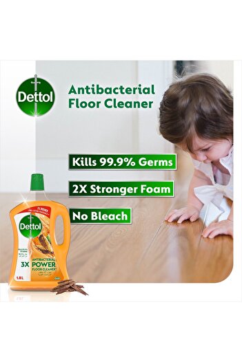 Dettol Oud Antibacterial Power Floor Cleaner 1.8 Litre Kills 99% Germs, Clean & Long-lasting Oud Fragrance