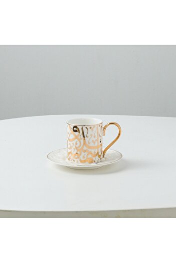 Bien Servi Piece Elegant Design High Quality Turkish Coffee Set White