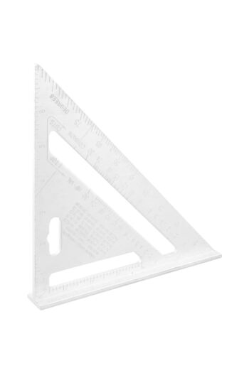 richmann Carpenter's square, aluminum, triangular, with foot, 180x4 mm,