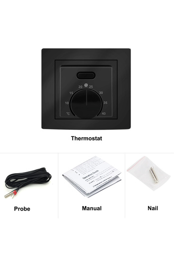 Choice black MINCO HEAT Electric MK05 Room Termostat 220V 16A Temperature Controller for Underfloor Heating