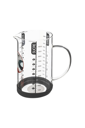 5 five simply smart Silitop graduated cup, glass, 1 liter