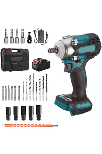 Generic Masina de insurubat cu impact, motor fara perii, 300Nm, Incarcator si acumulator