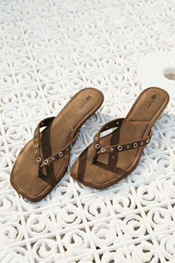 Pull & Bear Leather embellished heeled sandals