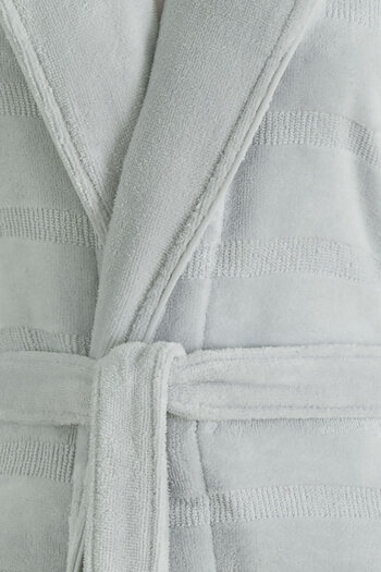 Özdilek Sadem Organic Stripe Shawl Collar Bathrobe