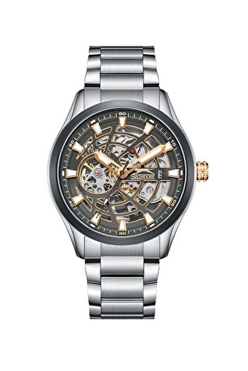 Slazenger SL.9.2411.1.04 Men Automatic  Display Watch & Metal Strap Silver