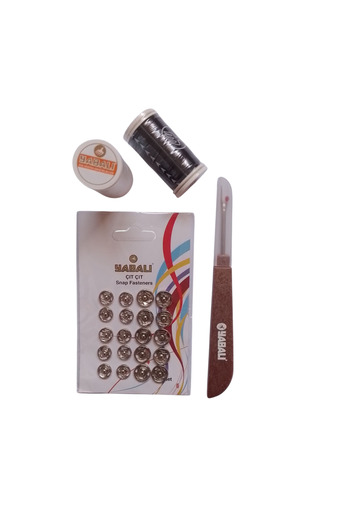 Yabalı Yabalı Snap Button Yabalı 100 Mt. Black and White Sewing Thread and Large Size Buttonhole Remover