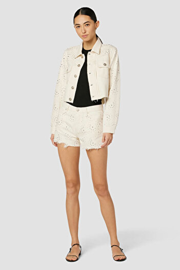 Hudson LOLA SHRUNKEN JACKET W NO WB - - BEIGE, L