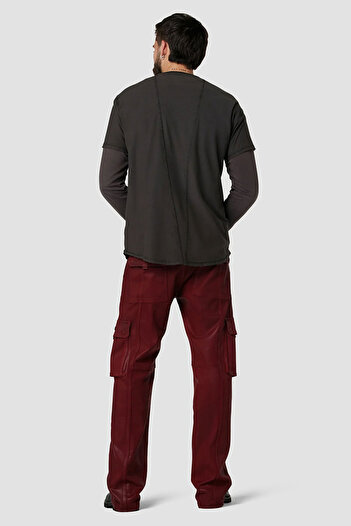 Hudson WALKER CARGO FLARE JEANS - - RED, 34
