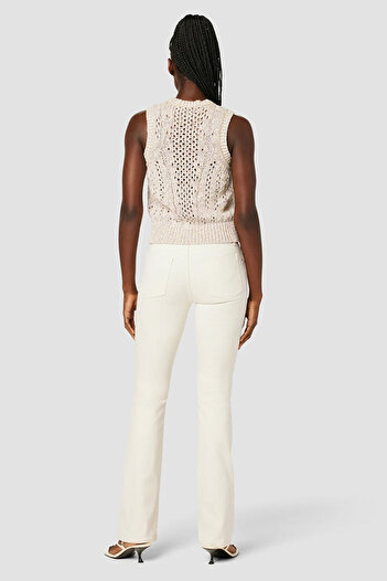 Hudson TOP CREW NECK V STITCH SWEATER - - LILA, S