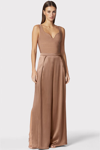 Herve Leger SWEETHEART ICON TOP - HERVE LEGER - BROWN, M