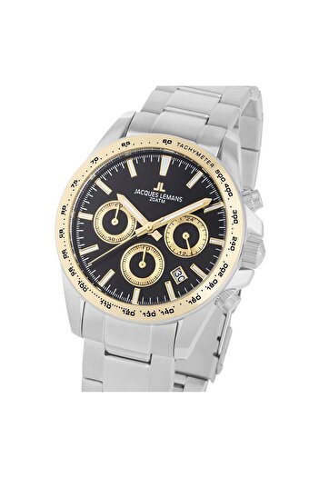 Jacques Lemans Ανδρικό Ρολόι Jacques Lemans 1-1877H, Quartz, 40mm, 20ATM