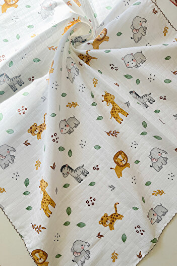 COOLMINIES Multi-Purpose Muslin Blanket, Muslin Newborn Baby Blanket, 100% Cotton, Muslin Cloth 80*90 cm