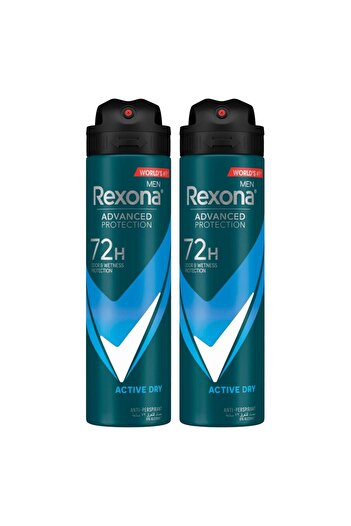 Rexona Men Anti-Perspirant Deodorant Active Dry Spray 2 x 150ml - Long-Lasting
