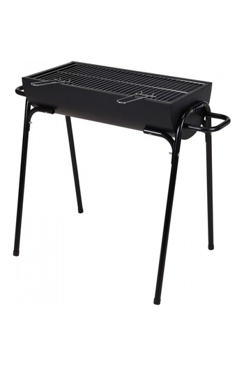 Vaggan Premium Half BBQ κήπου, ατσάλινο, μαύρο, 50x88xΥ72 εκ.