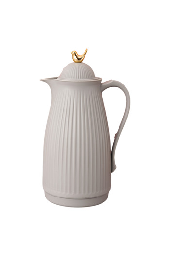 Bien Servi Elegant Design Plastic Vacuum Flask Light Grey 1 Liter V